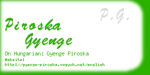 piroska gyenge business card